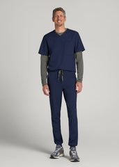 Scrub Joggers for Tall Men in Patriot Blue