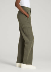 Traveler Cargo Pant for Tall Women in Olive