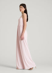 Jersey Tank wide leg jumpsuit with pockets for Tall Women in Grey Lilac