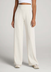 Soft Motion Wide Leg Ultra High Rise Pant for Tall Women in Pearl