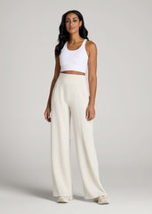 Soft Motion Wide Leg Ultra High Rise Pant for Tall Women in Pearl