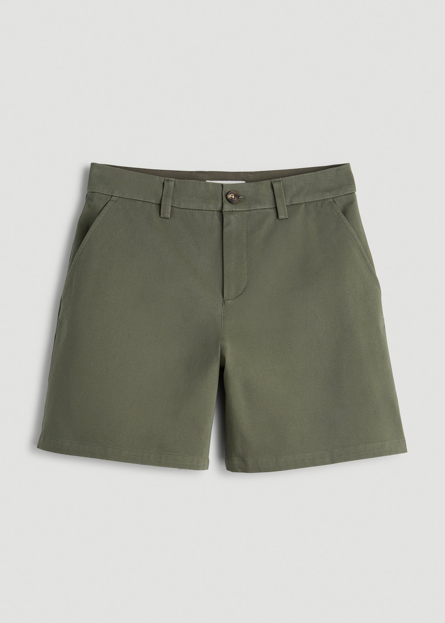 Stretch Commuter Chino Shorts for Tall Women in Olive