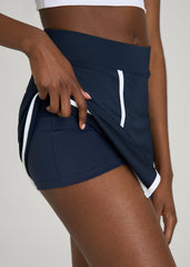 Wrap Skort for Tall Women in Navy