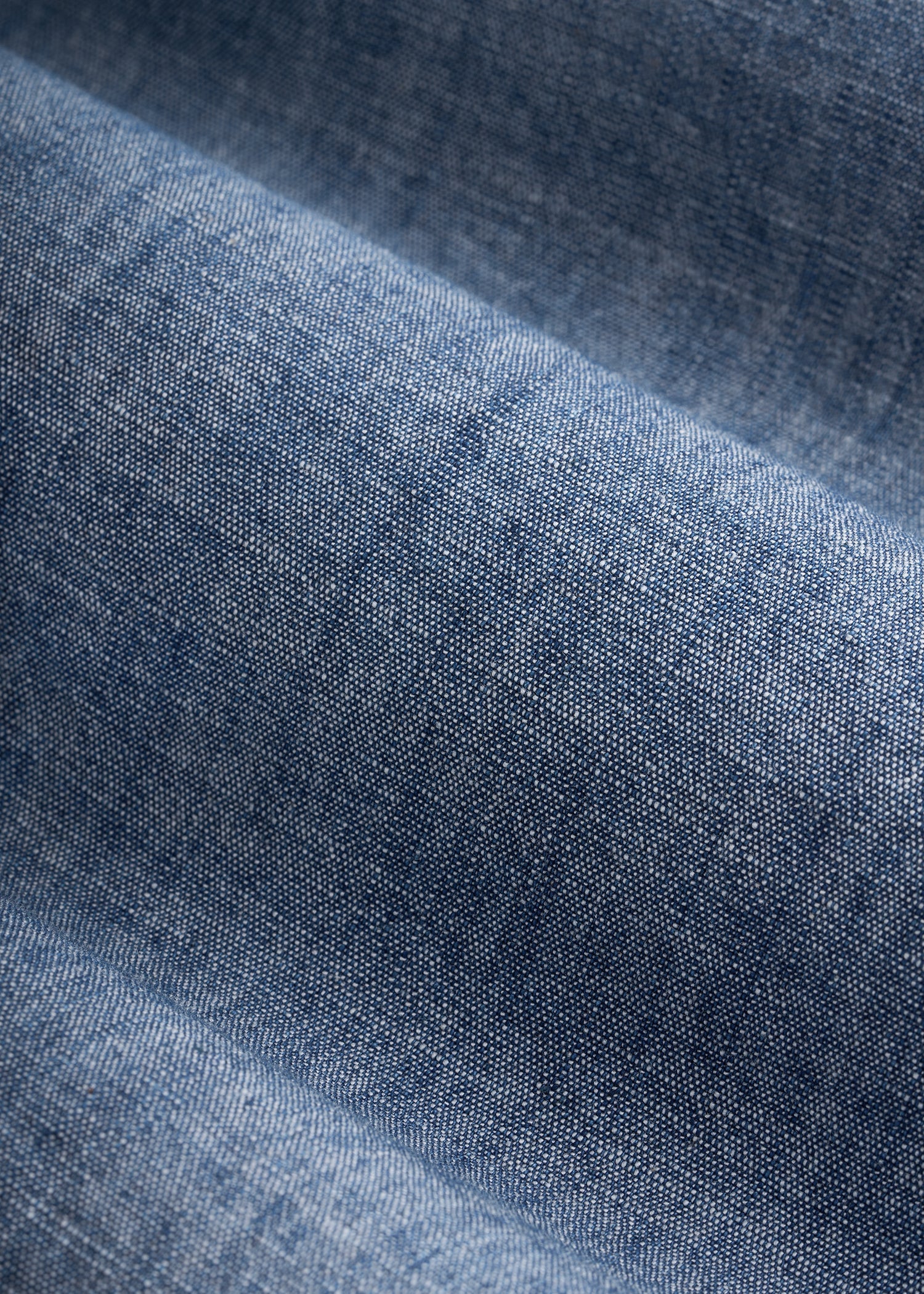 Stretch Chambray Shirt for Tall Women in Mid Blue Chambray