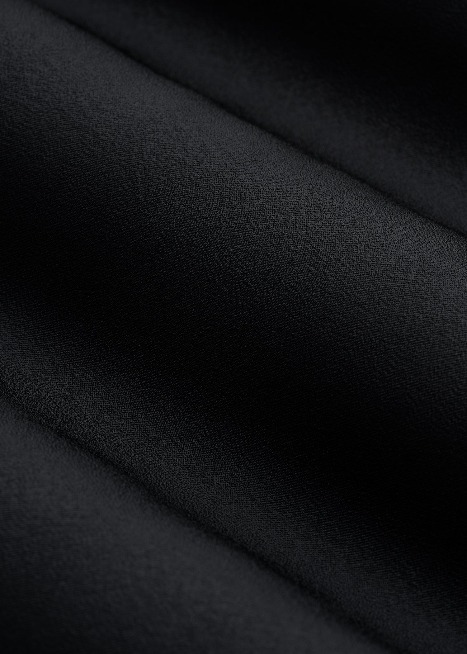 Satin Blouse With Bow for Tall Women in Black