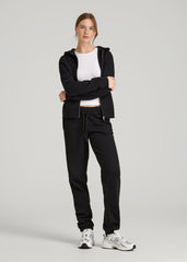 Wearever Fleece Full-Zip Hoodie for Tall Women in Black