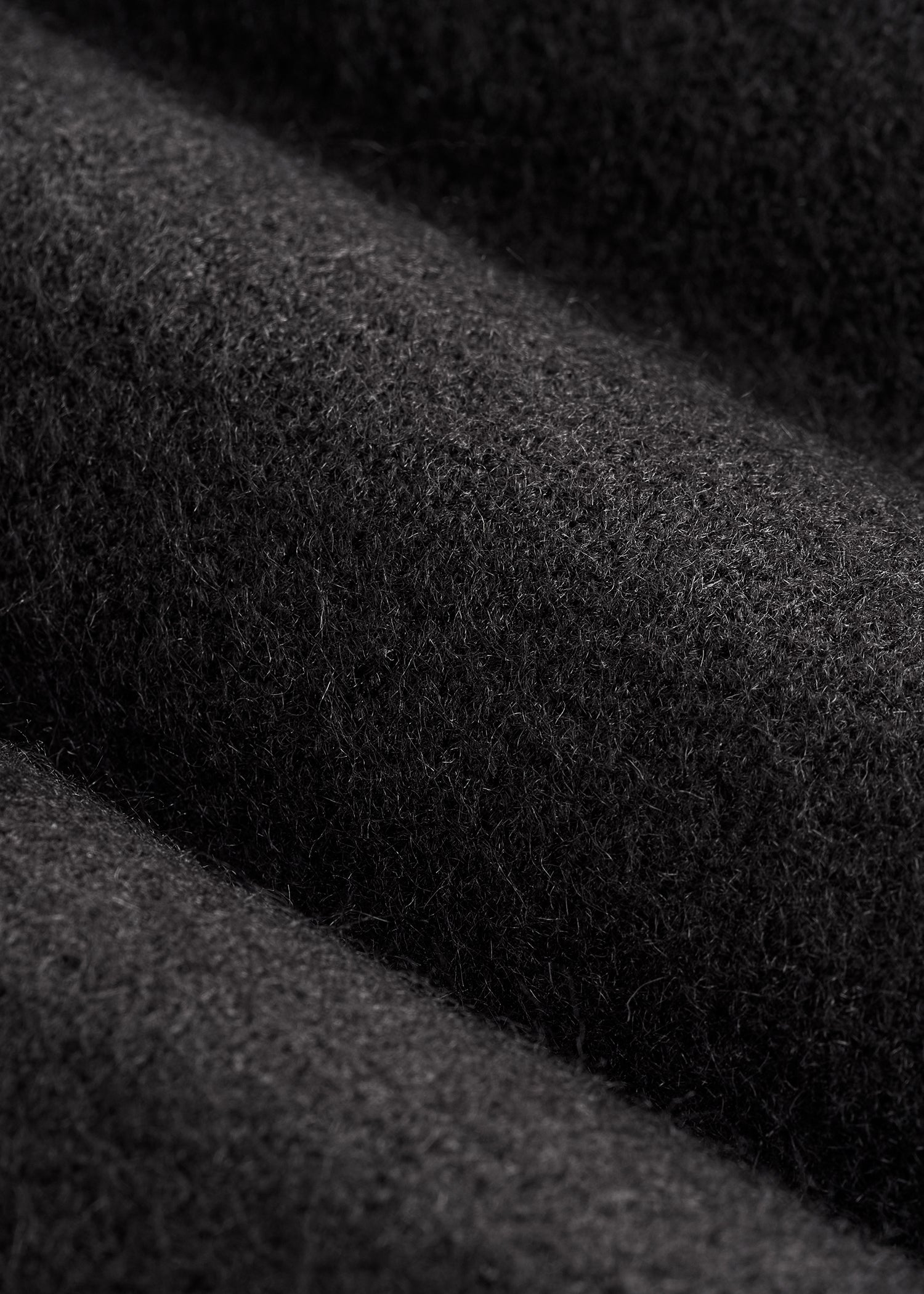 Relaxed Crewneck Wool Blend Sweater for Tall Women in Black