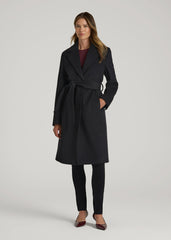 Wool Coat for Tall Women in Black