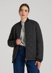 Quilted Jacket for Tall Women in Black