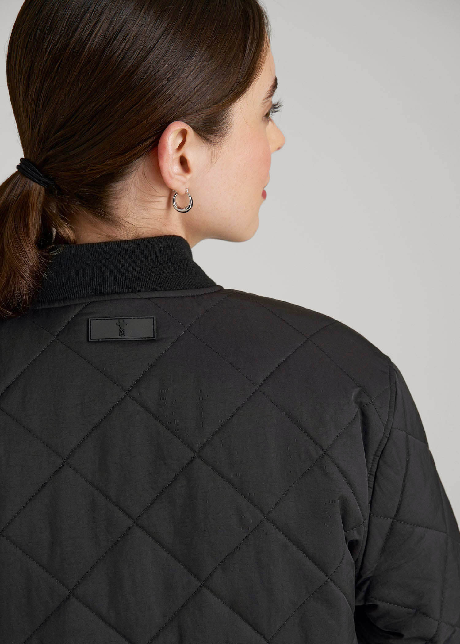 Quilted Jacket for Tall Women in Black