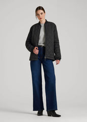 Quilted Jacket for Tall Women in Black