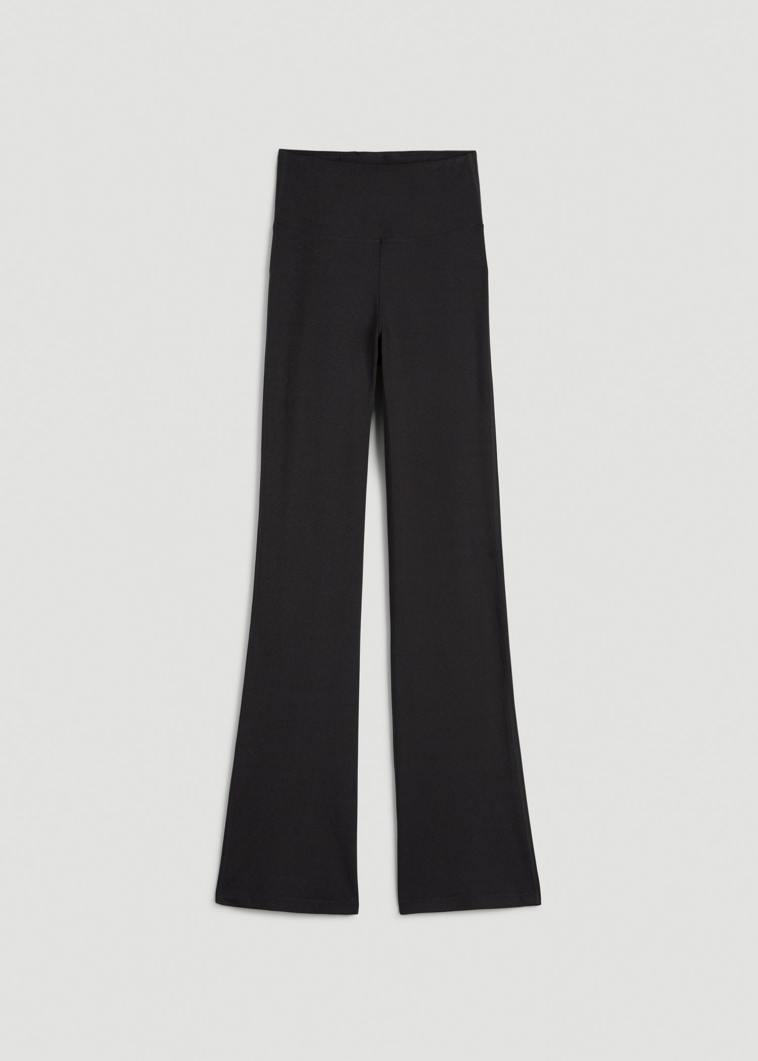 Ultra Soft High Rise Flare Yoga Pants for Tall Women in Black Mix