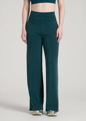 Soft Motion Wide Leg Ultra High Rise Pant for Tall Women in Deep Teal