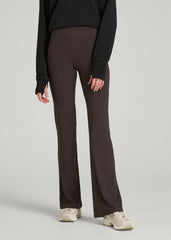 Ultra Soft High Rise Flare Yoga Pants for Tall Women in Espresso Mix
