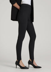 Soft Flex Ponte Stirrup Pants  for Tall Women in Black