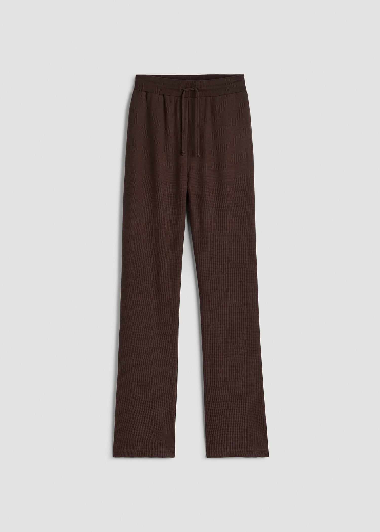 Open-Bottom Waffle Lounge Pants for Tall Women in Espresso