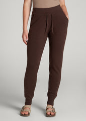 Knit Lounge Joggers for Tall Women in Chocolate