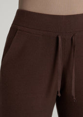 Knit Lounge Joggers for Tall Women in Chocolate