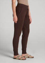 Knit Lounge Joggers for Tall Women in Chocolate