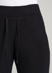 Knit Lounge Joggers for Tall Women in Black