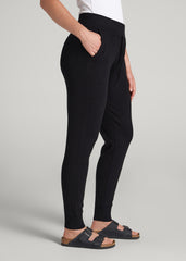 Knit Lounge Joggers for Tall Women in Black