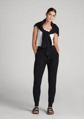 Knit Lounge Joggers for Tall Women in Black