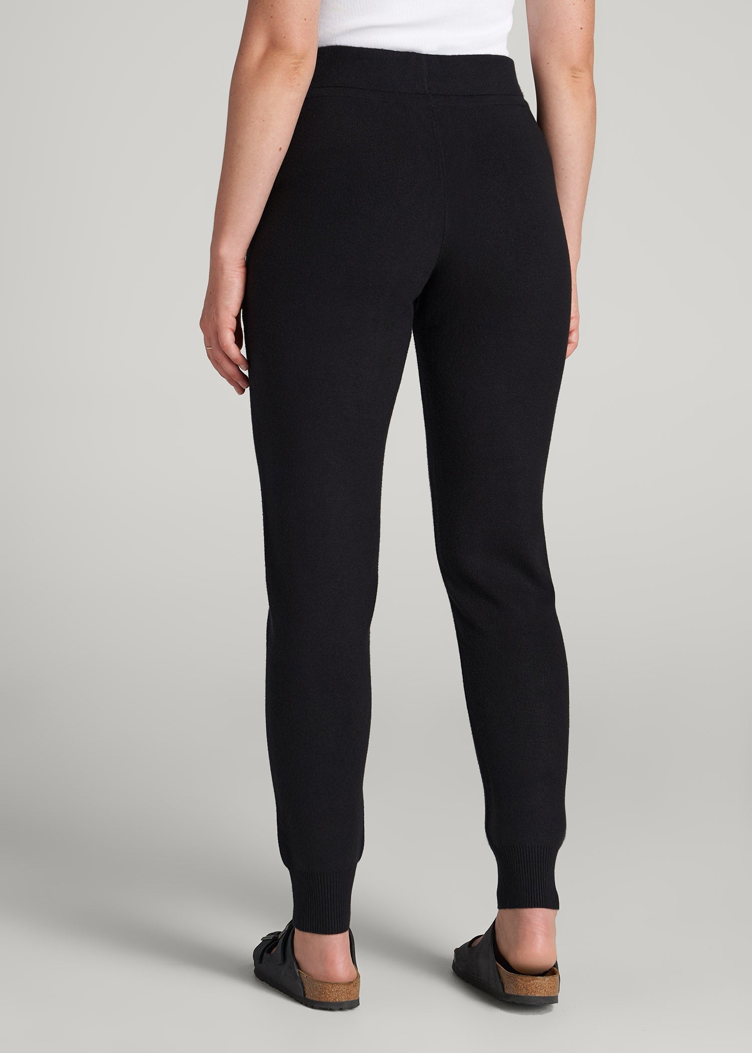 Knit Lounge Joggers for Tall Women in Black
