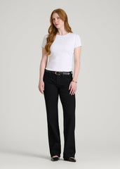 Mid-Rise Relaxed Fit Jeans for Tall Women in Optimum Black