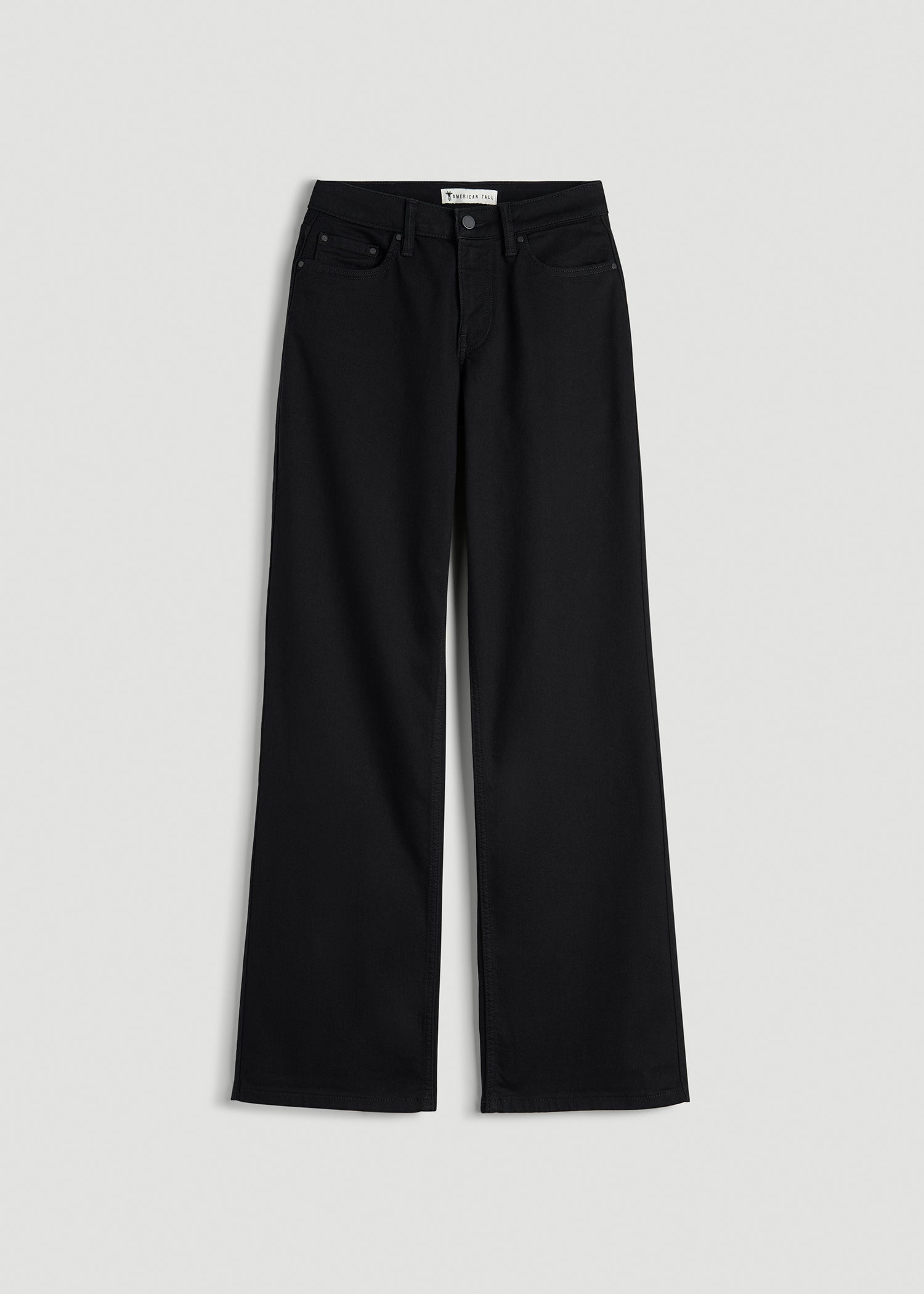Mid-Rise Relaxed Fit Jeans for Tall Women in Optimum Black