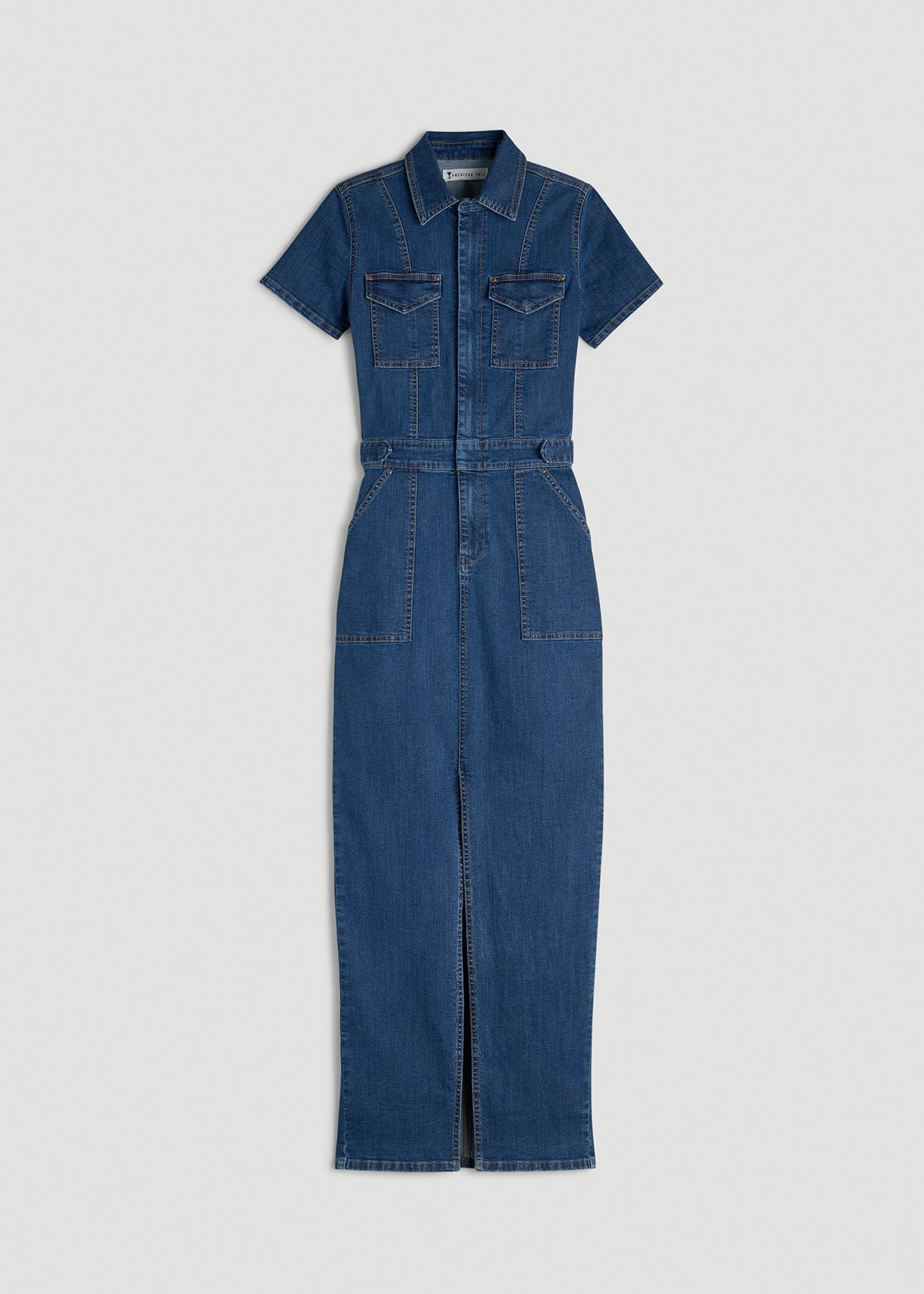 Maxi Denim Dress for Tall Women in New Colorado Blue