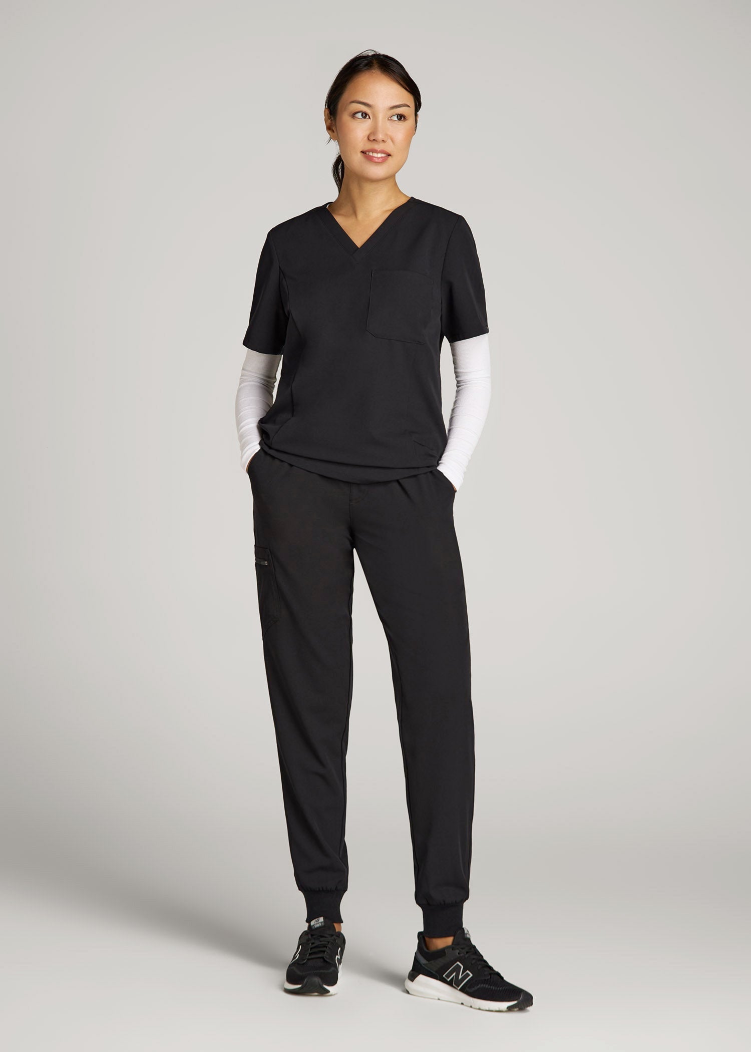 Scrub Joggers for Tall Women in Black