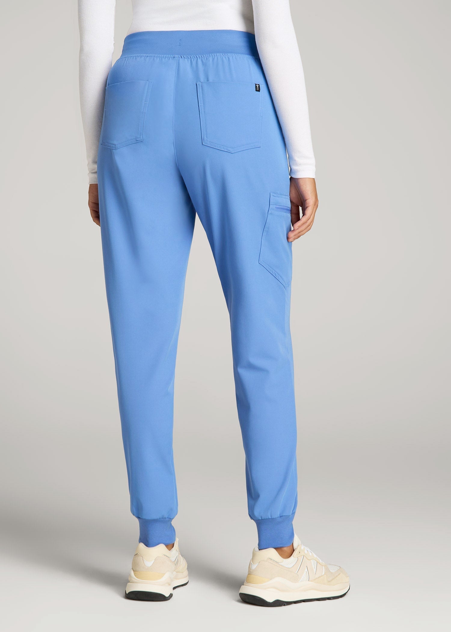 Scrub Joggers for Tall Women in Deep Sky Blue