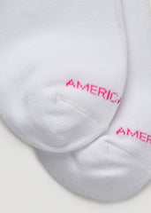 Mid Crew Socks (X-Large Size: 10-13) for Tall Women in White