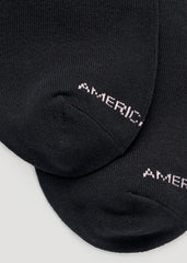 Mid Crew Socks (X-Large Size: 10-13) for Tall Women in Black
