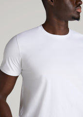 The Essential Modern Fit Crewneck Tee for Tall Men in White
