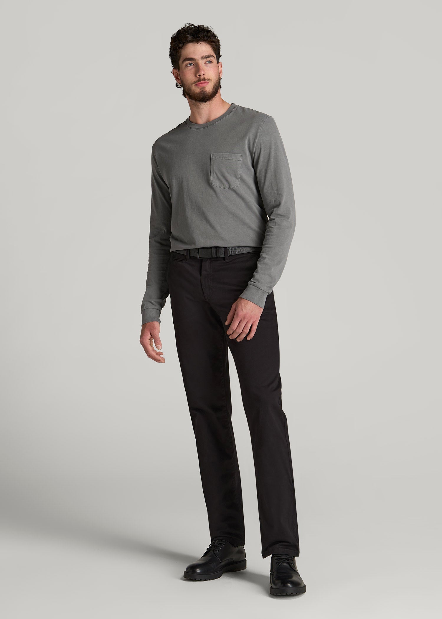 J1 STRAIGHT Leg Chinos for Tall Men in Black