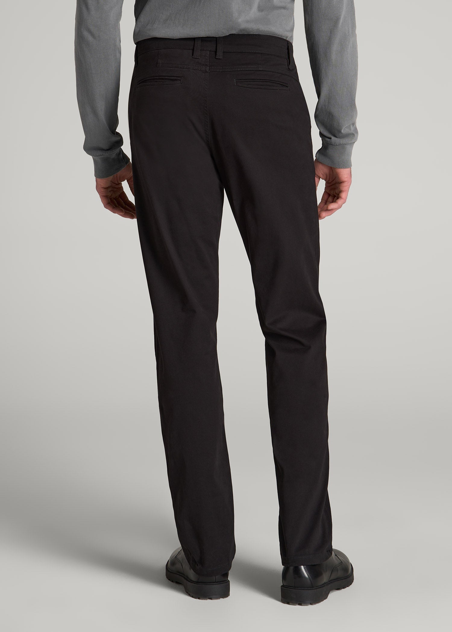 J1 STRAIGHT Leg Chinos for Tall Men in Black