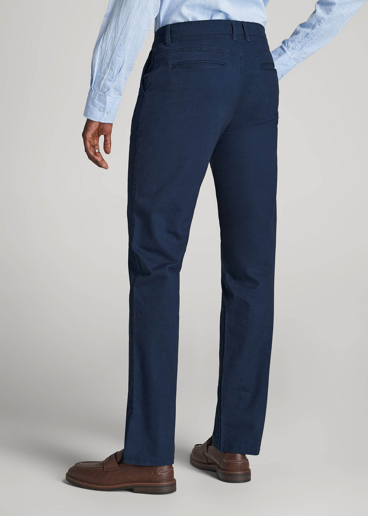 J1 STRAIGHT Leg Chinos for Tall Men in Marine Navy