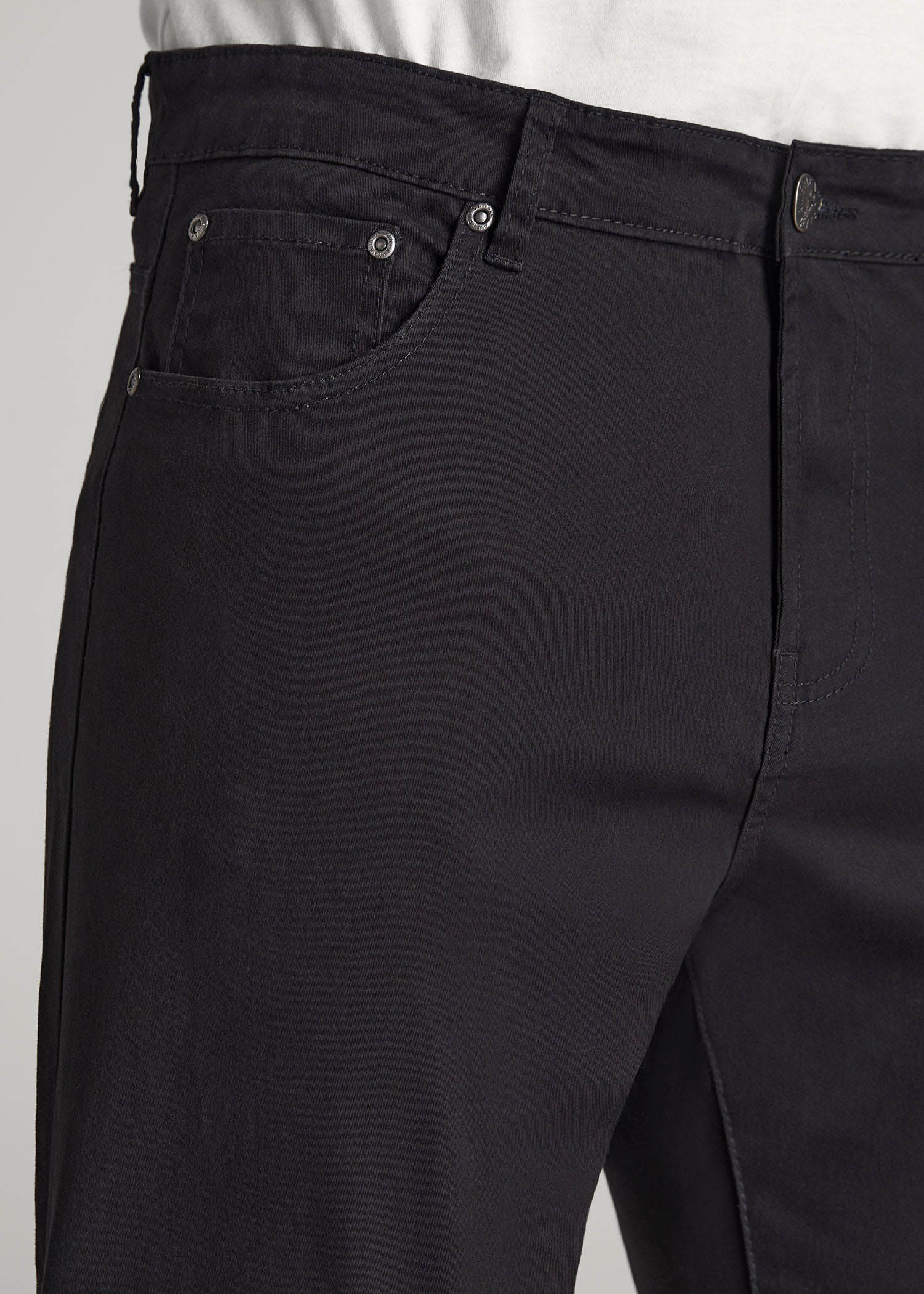 J1 STRAIGHT Leg Five-Pocket Pants for Tall Men in Black