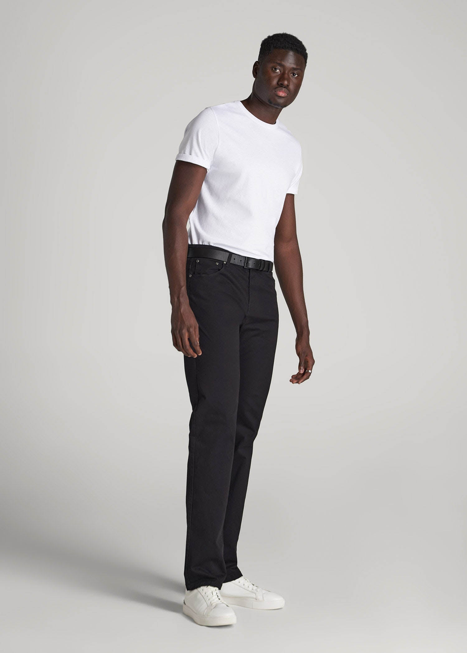 J1 STRAIGHT Leg Five-Pocket Pants for Tall Men in Black