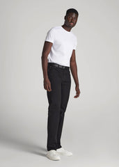 J1 STRAIGHT Leg Five-Pocket Pants for Tall Men in Black