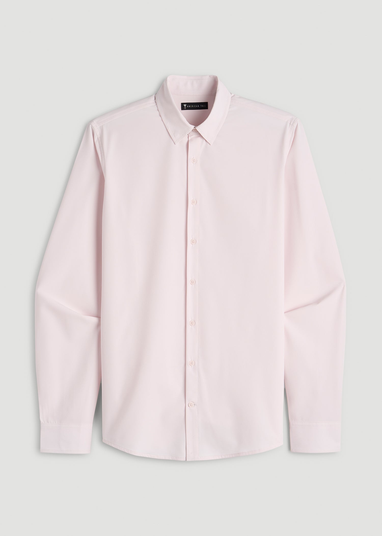 Traveler Stretch Dress Shirt for Tall Men in Grey Lilac