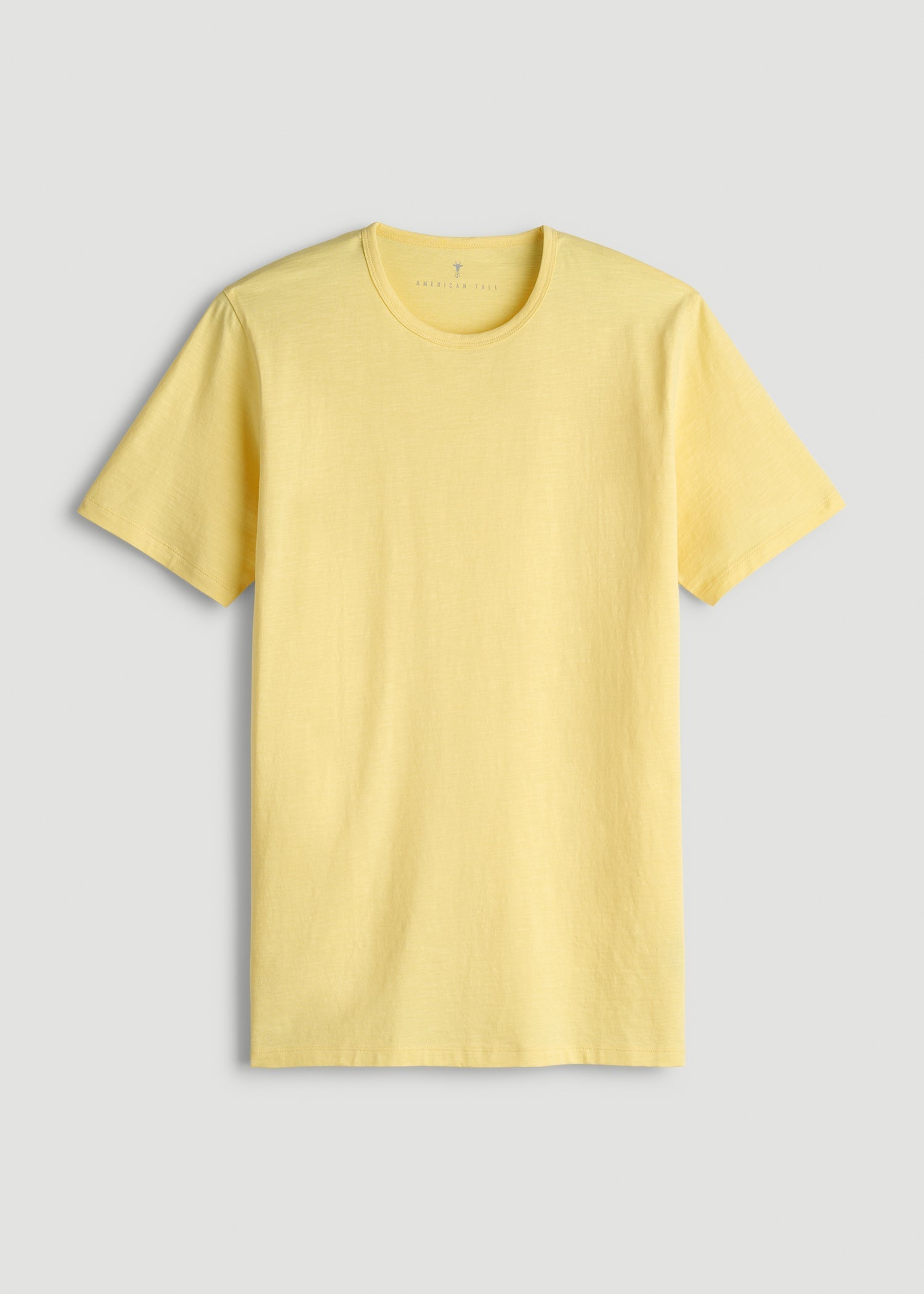REGULAR-FIT Slub Tee for Tall Men in Lemon Drop