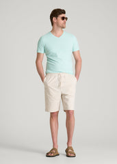 The Essential Slim Fit V-Neck Tee for Tall Men in Opal Blue