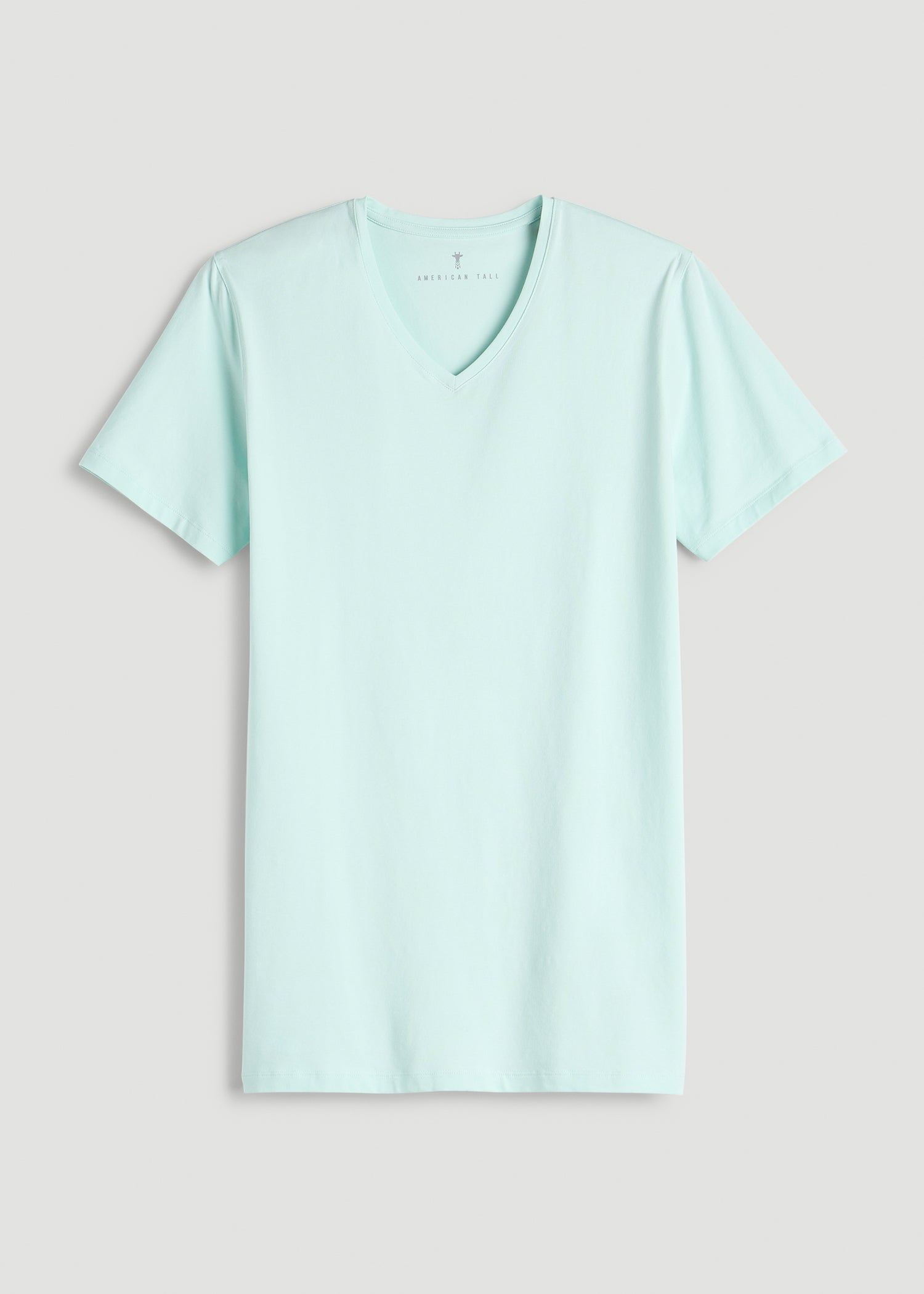 The Essential Slim Fit V-Neck Tee for Tall Men in Opal Blue