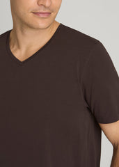 The Essential Modern Fit V-Neck Tee for Tall Men in Espresso
