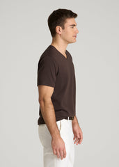 The Essential Modern Fit V-Neck Tee for Tall Men in Espresso