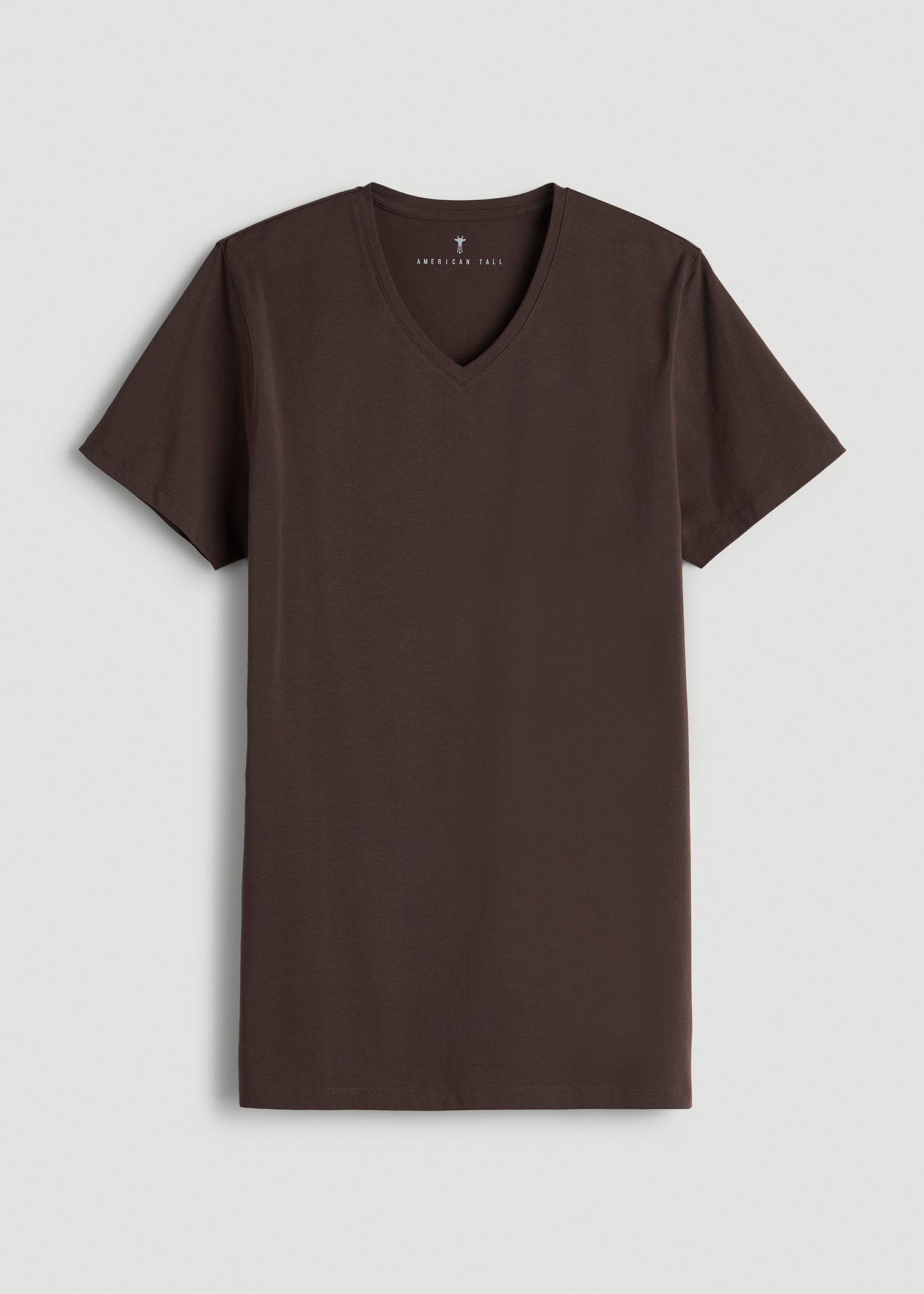 The Essential Modern Fit V-Neck Tee for Tall Men in Espresso