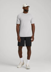 Vented Training Top for Tall Men in Silver Drop