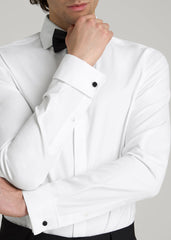 Tuxedo Shirt for Tall Men in White